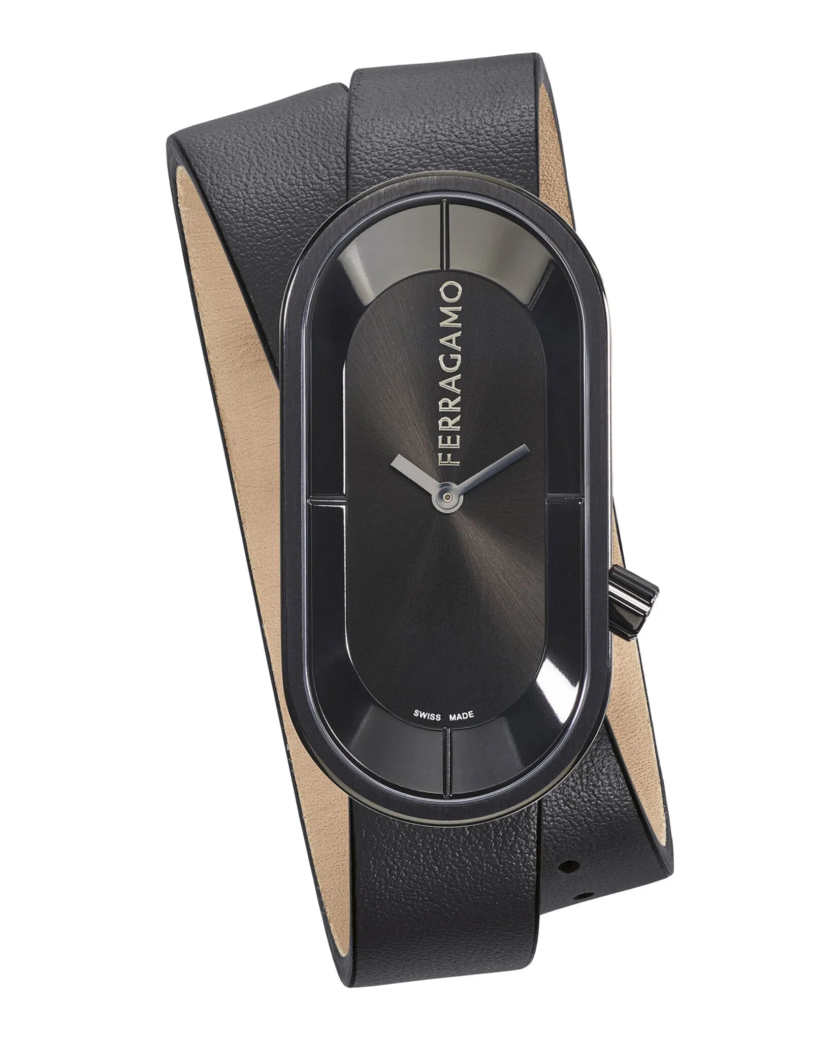 Ferragamo Curve Leather Watch sold by Zulily