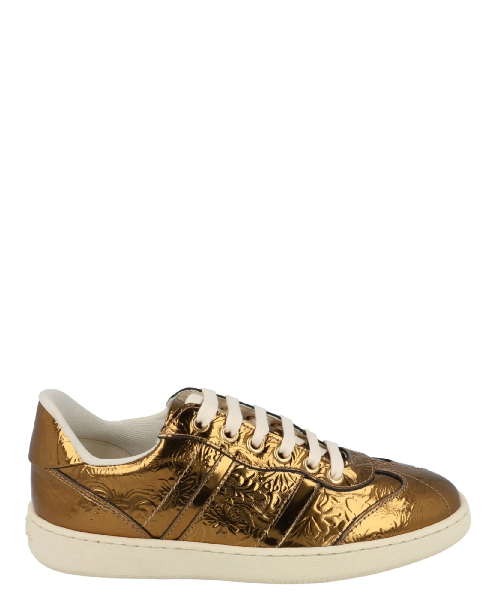 Ferragamo Faith Metallic Sneakers sold by Zulily