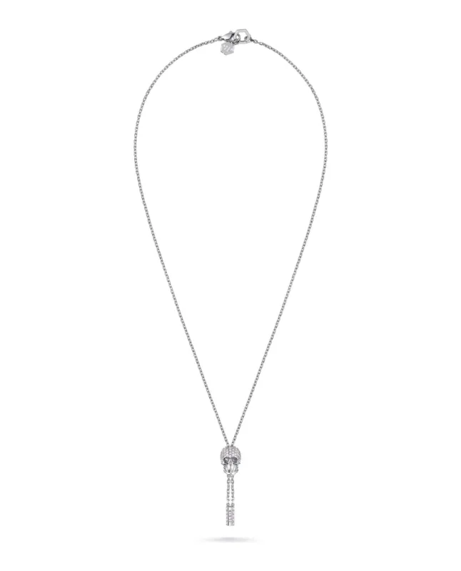 Philipp Plein Sliding $kull Crystal Cable Chain Necklace sold by Zulily