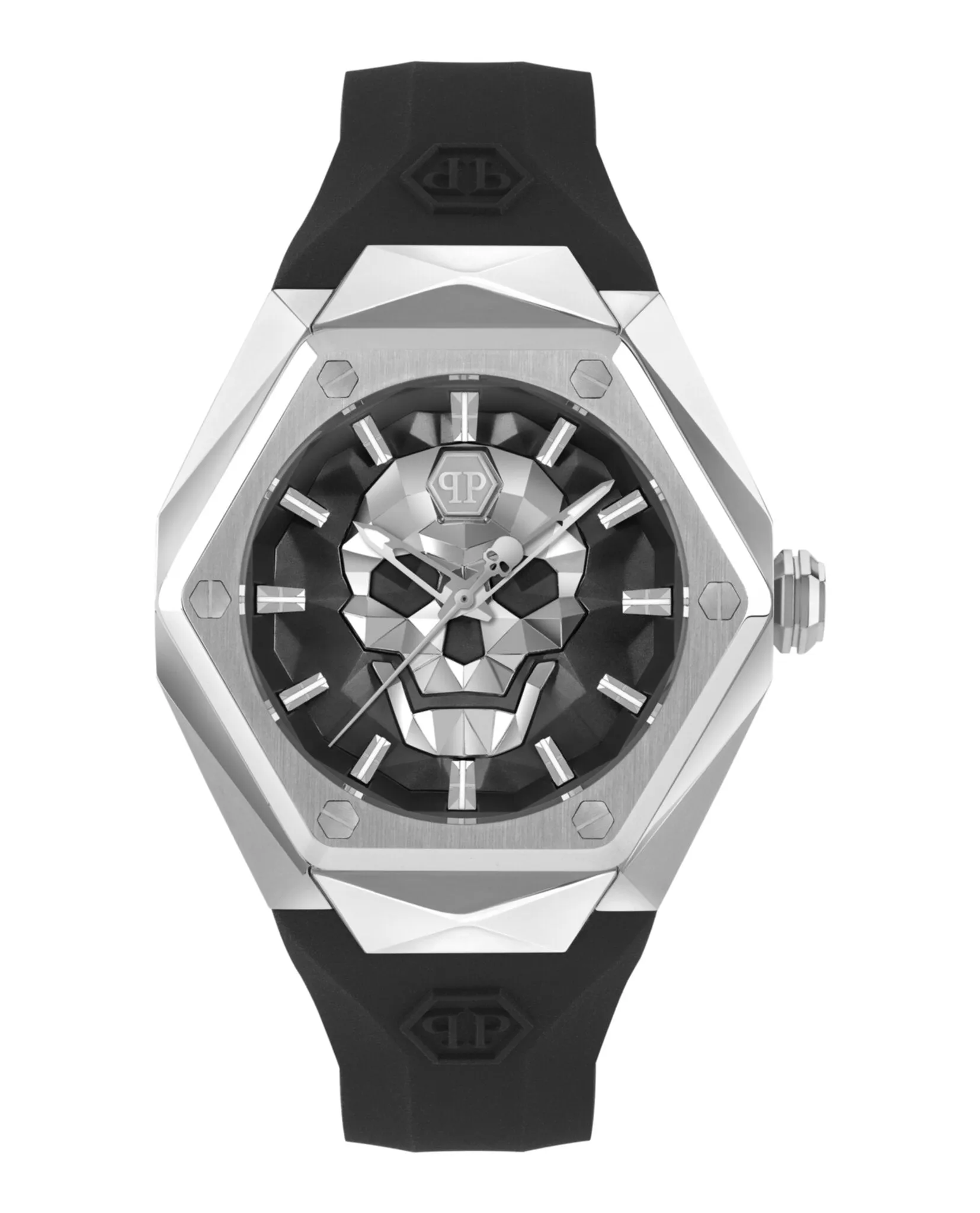 Philipp Plein The $kull Spikes Silicone Watch sold by Zulily