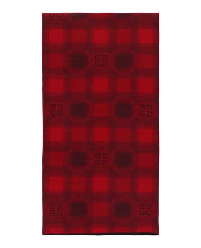 Givenchy Plaid 4G Logo Scarf sold by Zulily