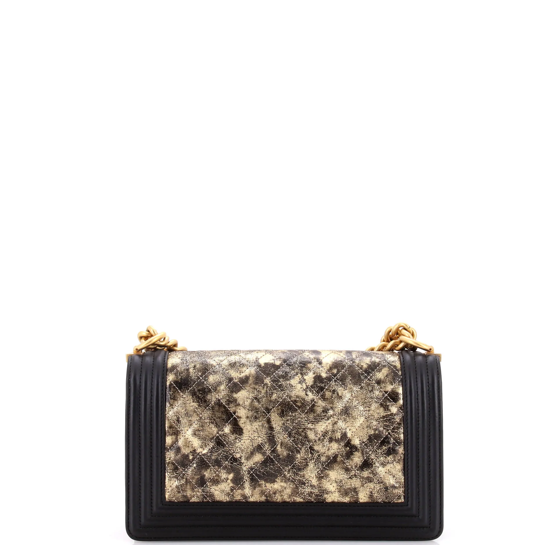 Pre-Loved Chanel Boy Flap Bag Quilted Metallic Crumpled Goatskin Old Medium sold by Zulily product image thumbnail 4