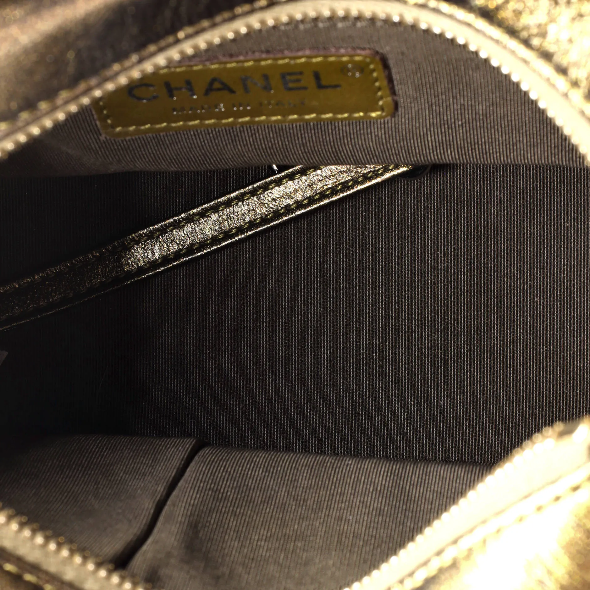 Pre-Loved Chanel Gabrielle Hobo Chevron Metallic Aged Calfskin Small sold by Zulily product image thumbnail 5