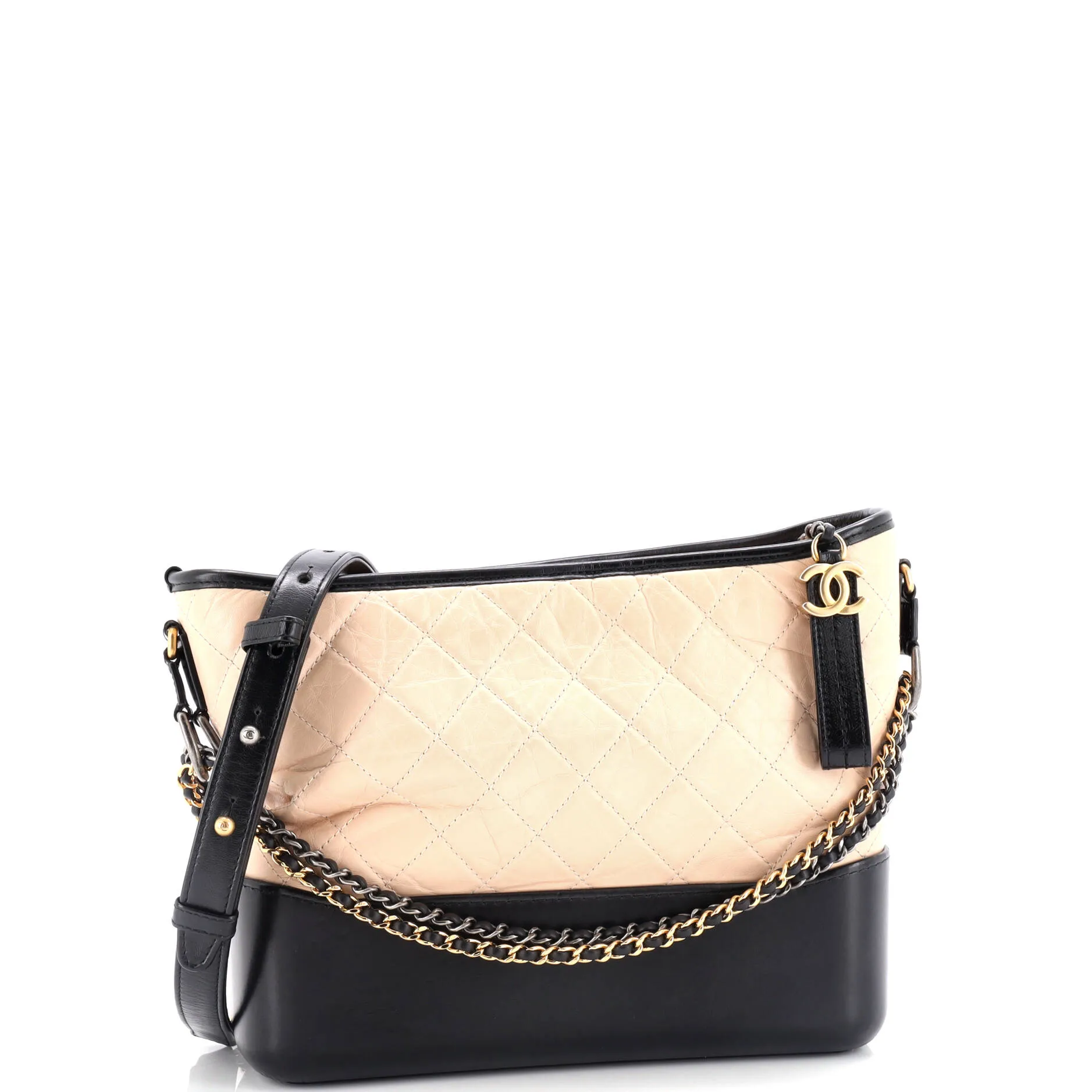 Pre-Loved Chanel Bicolor Gabrielle Hobo Quilted Aged Calfskin Medium sold by Zulily product image thumbnail 2