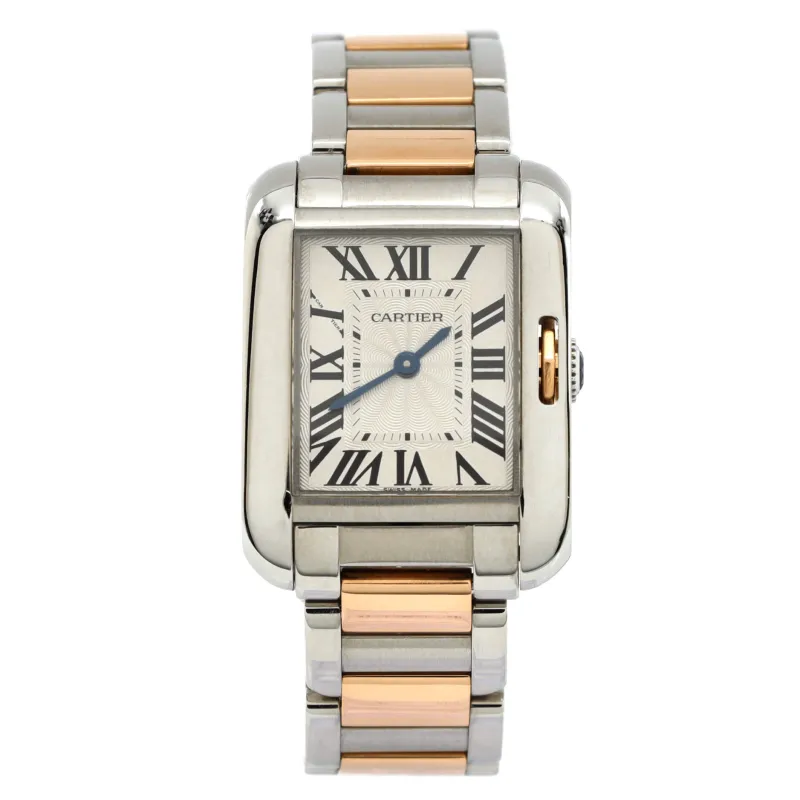 Pre-Loved Cartier Tank Anglaise Quartz Watch Stainless Steel and Rose Gold 23 sold by Zulily