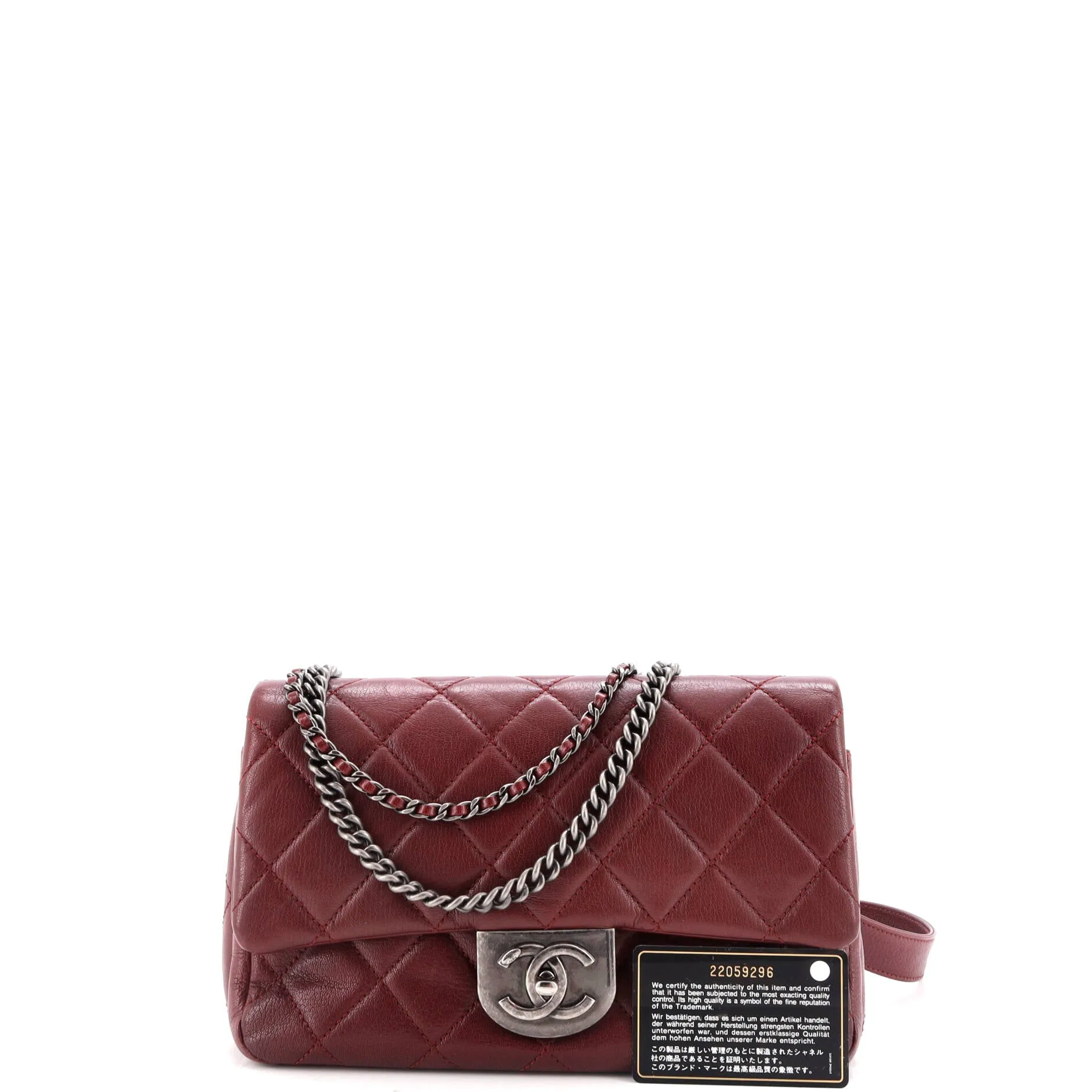 Pre-Loved Chanel Double Carry Chain Waist Bag Quilted Goatskin Small sold by Zulily product image thumbnail 2