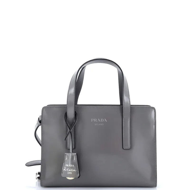 Pre-Loved Prada Re-Edition 1995 Tote Spazzolato Leather Mini made by Prada