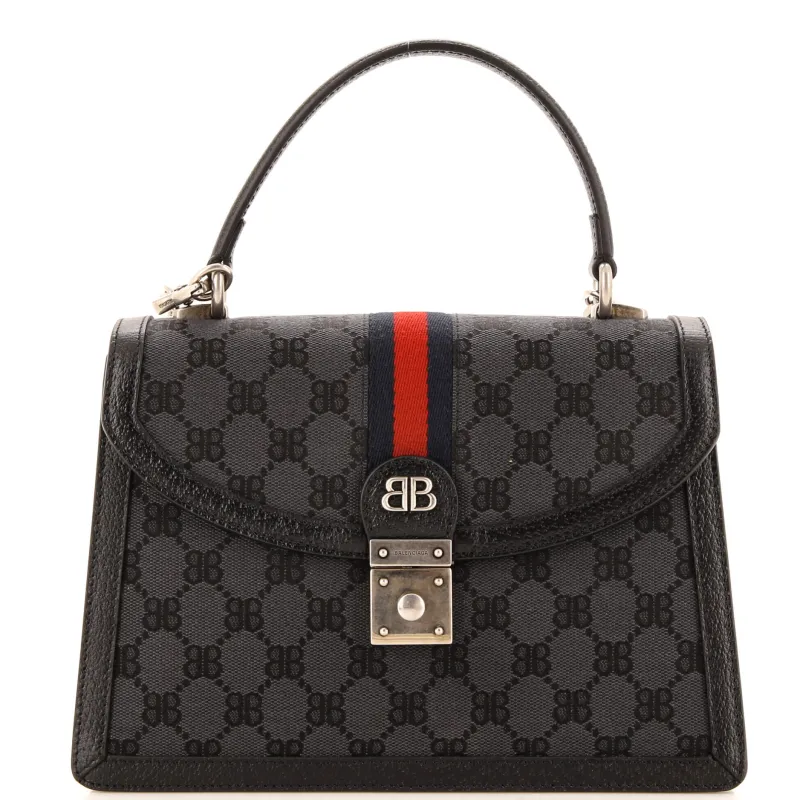 Pre-Loved Gucci x Gucci The Hacker Project Top Handle Bag BB Coated Canvas Small made by Gucci
