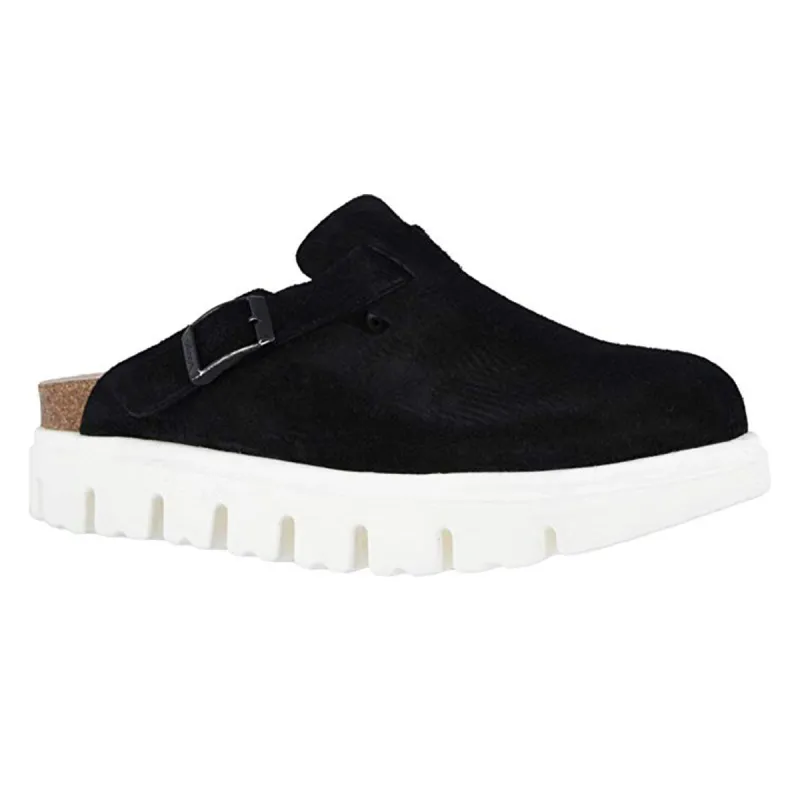 Birkenstock Boston Chunky Suede Leather Microfiber Footbed Clogs sold by Zulily