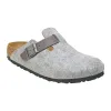 Birkenstock Boston Natural Leather Felt Clogs sold by Zulily