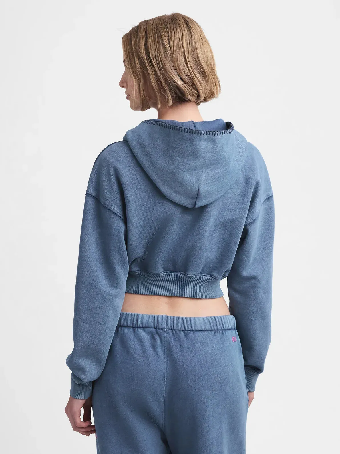 Gap - MadHappy - Full Zip Cropped Mad Hoodie - Navy sold by Zulily product image thumbnail 5