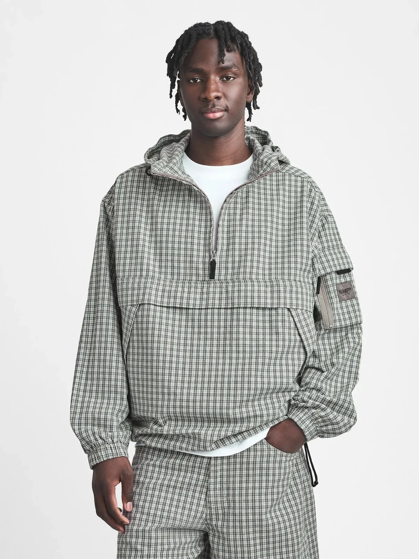 Gap - MadHappy - Oversized Plaid Anorak - Sea Spray sold by Zulily product image thumbnail 5