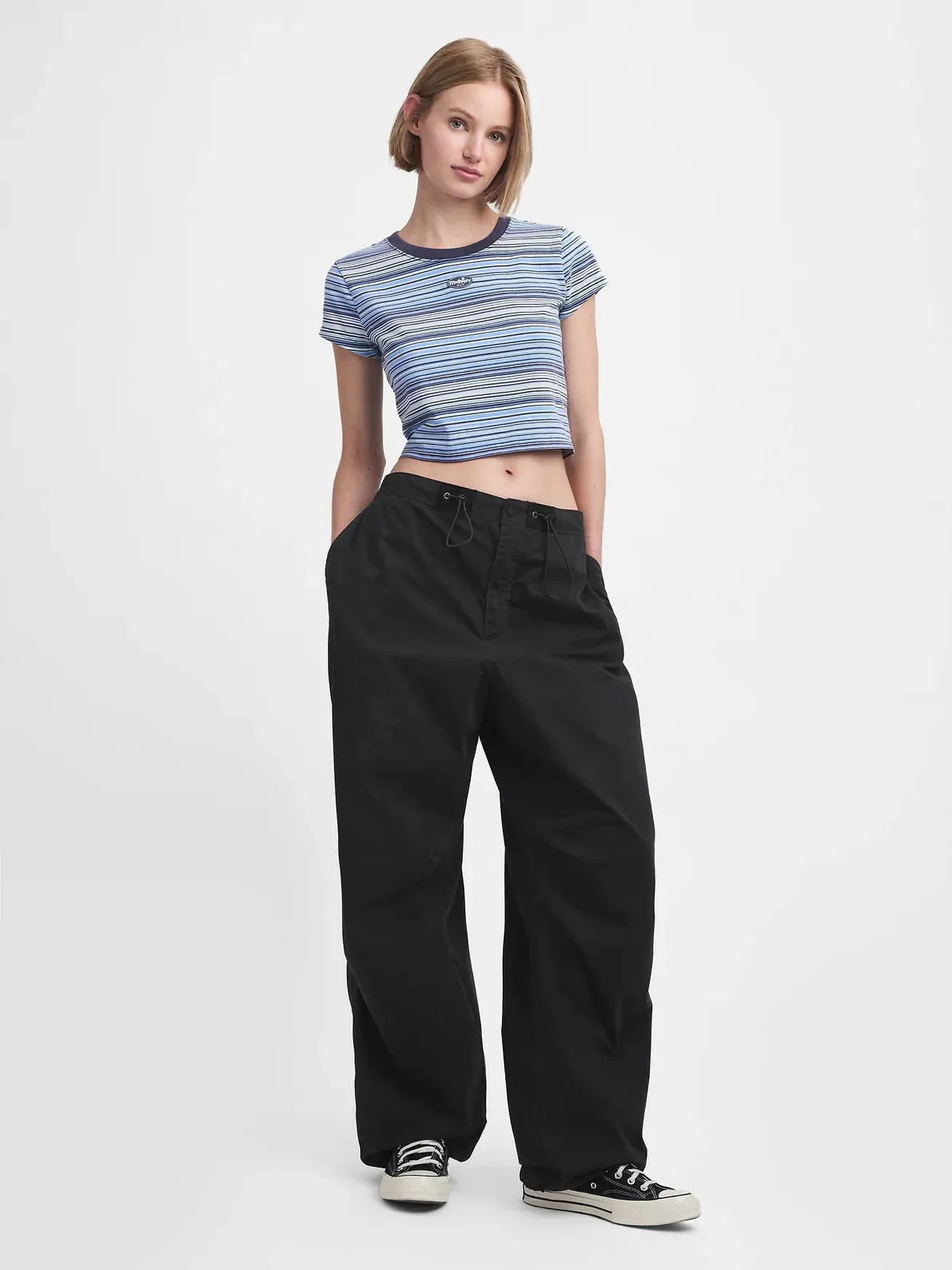 Gap - MadHappy - Oversized Parachute Pant - Jet Black sold by Zulily product image thumbnail 5