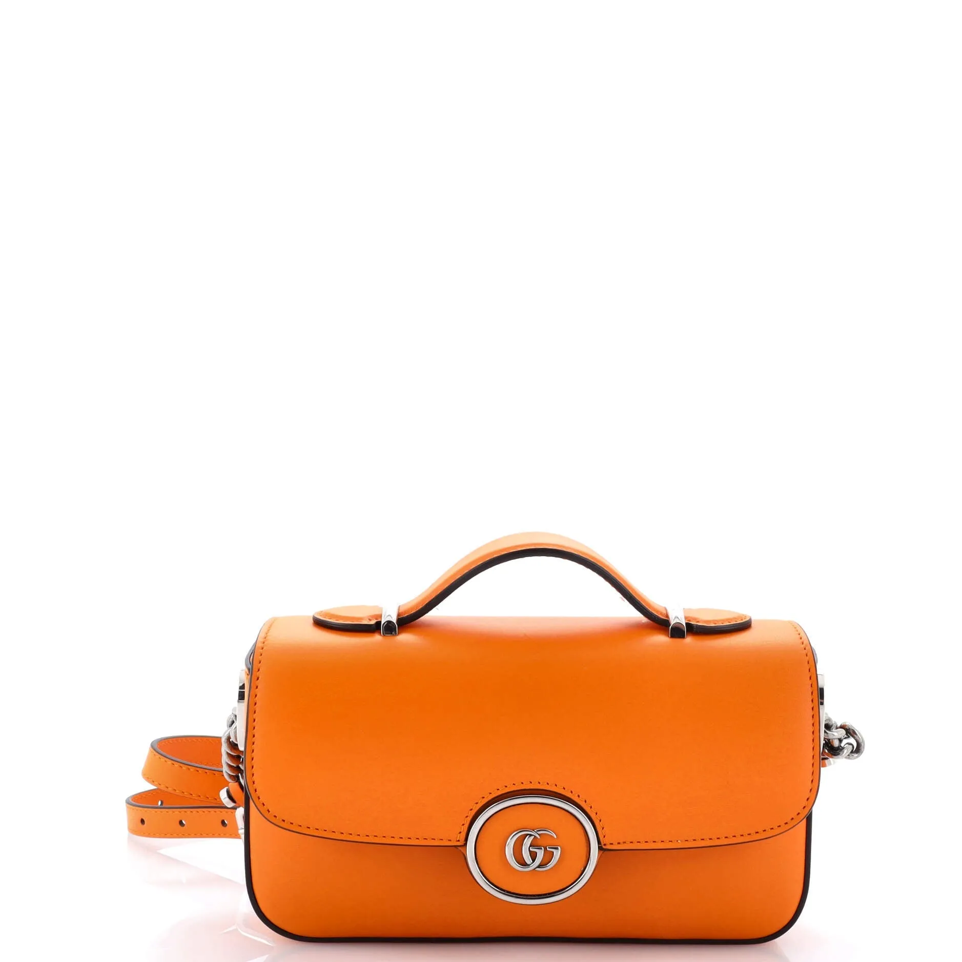 Pre-Loved Gucci Petite GG Flap Shoulder Bag Leather Small sold by Zulily