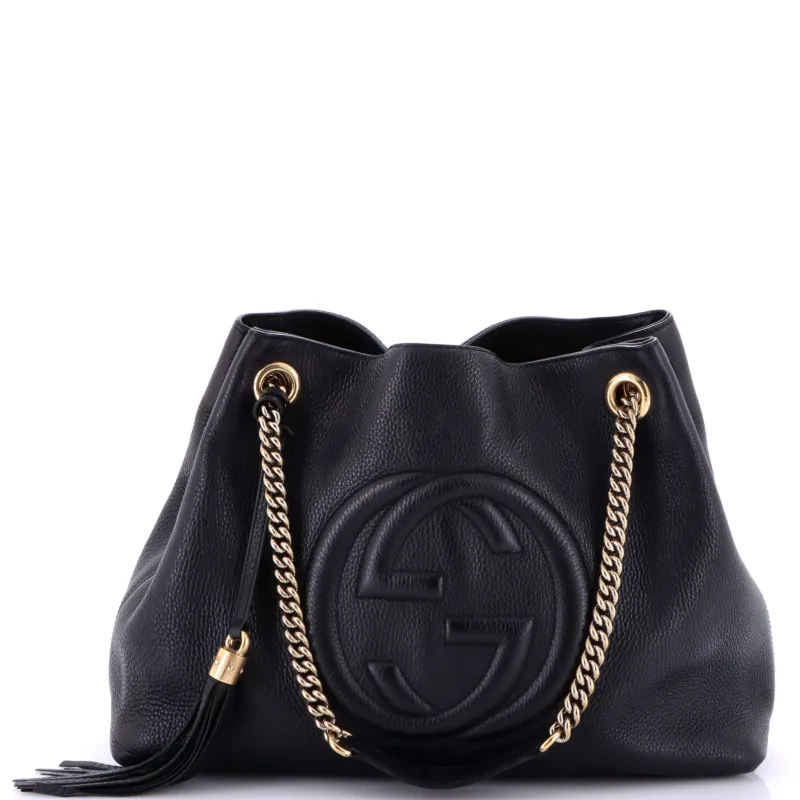 Pre-Loved Gucci Soho Chain Strap Shoulder Bag Leather Medium sold by Zulily