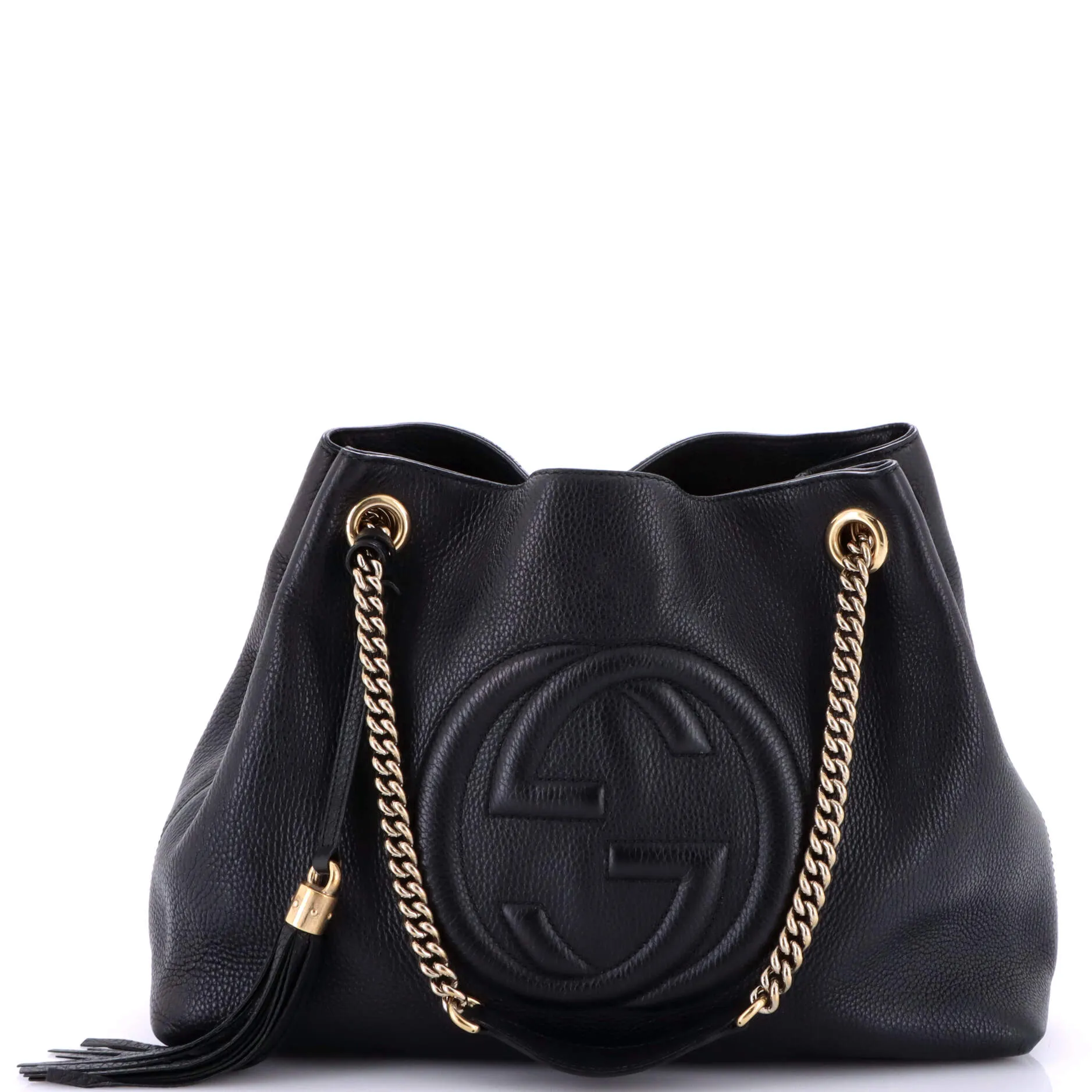 Pre-Loved Gucci Soho Chain Strap Shoulder Bag Leather Medium sold by Zulily