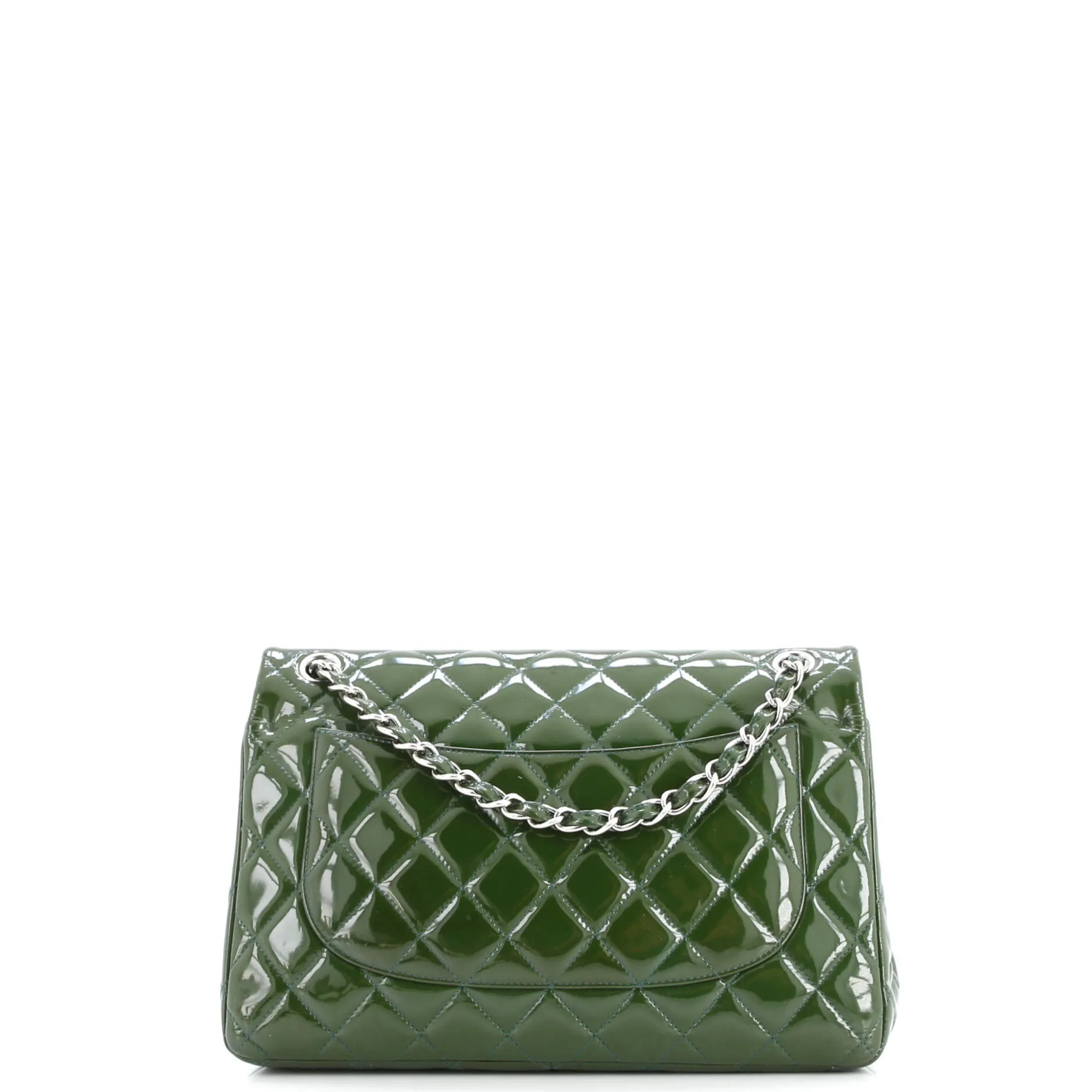Pre-Loved Chanel Classic Double Flap Bag Quilted Patent Jumbo sold by Zulily product image thumbnail 4