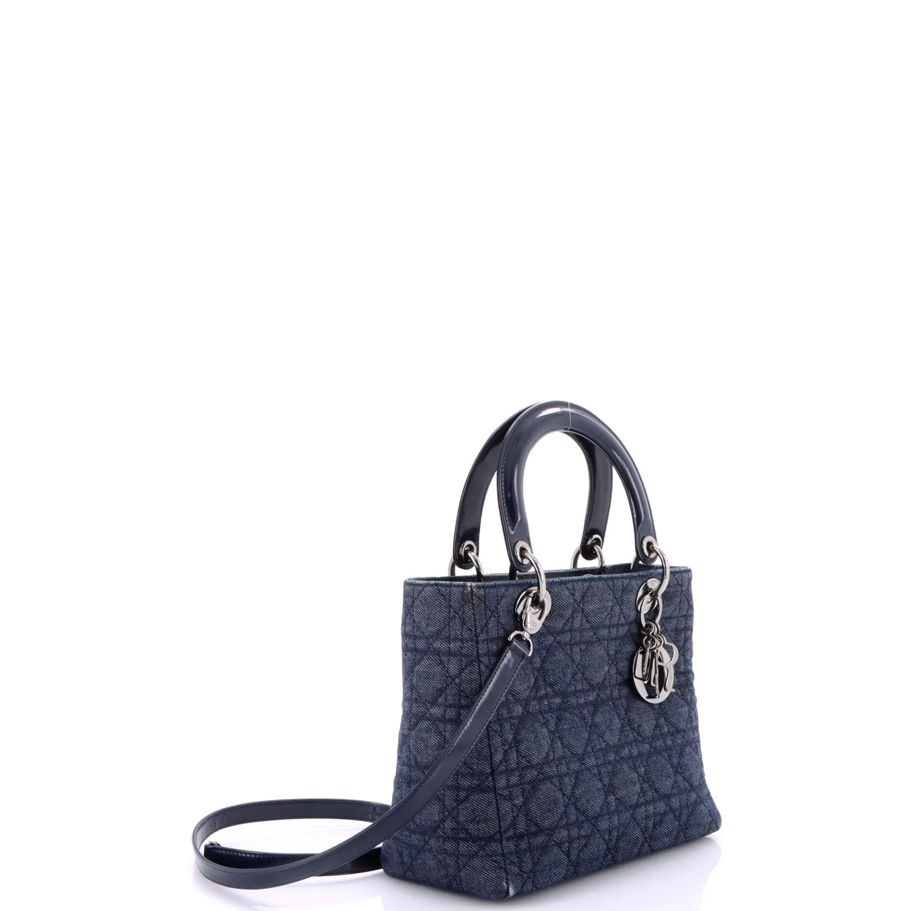 Pre-Loved Christian Dior Lady Dior Bag Cannage Quilt Denim Medium sold by Zulily product image thumbnail 2