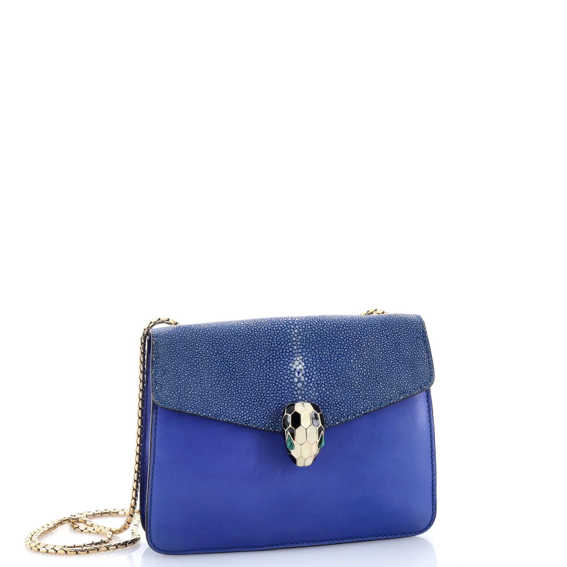 Pre-Loved Bvlgari Serpenti Forever Square Shoulder Bag Leather and Stingray Small sold by Zulily product image thumbnail 2