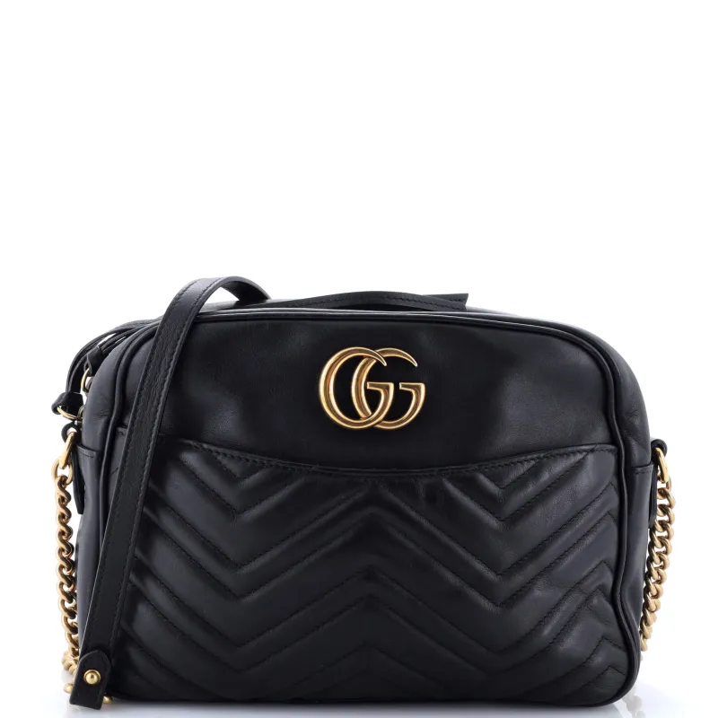 Pre-Loved Gucci GG Marmont Shoulder Bag Matelasse Leather Medium sold by Zulily