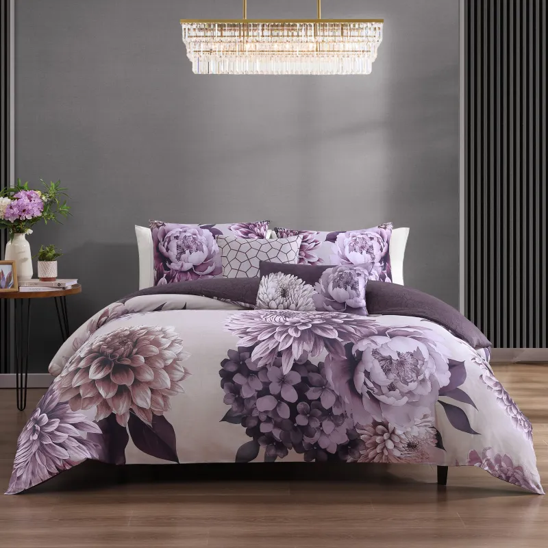 Bebejan Plum Petal 5 Piece Reversible Comforter Set sold by Zulily