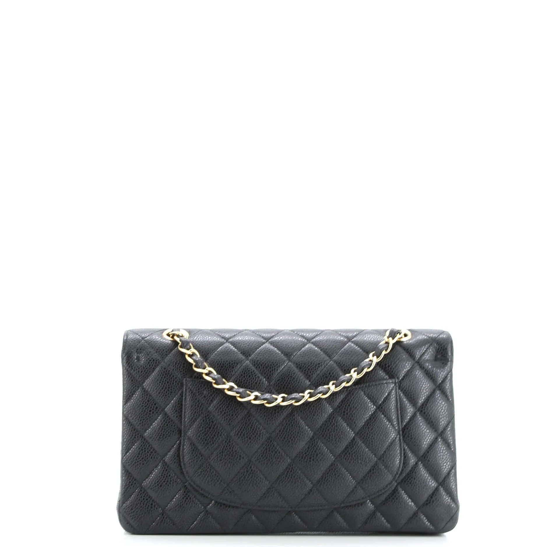 Pre-Loved Chanel Classic Double Flap Bag Quilted Caviar Medium sold by Zulily product image thumbnail 4