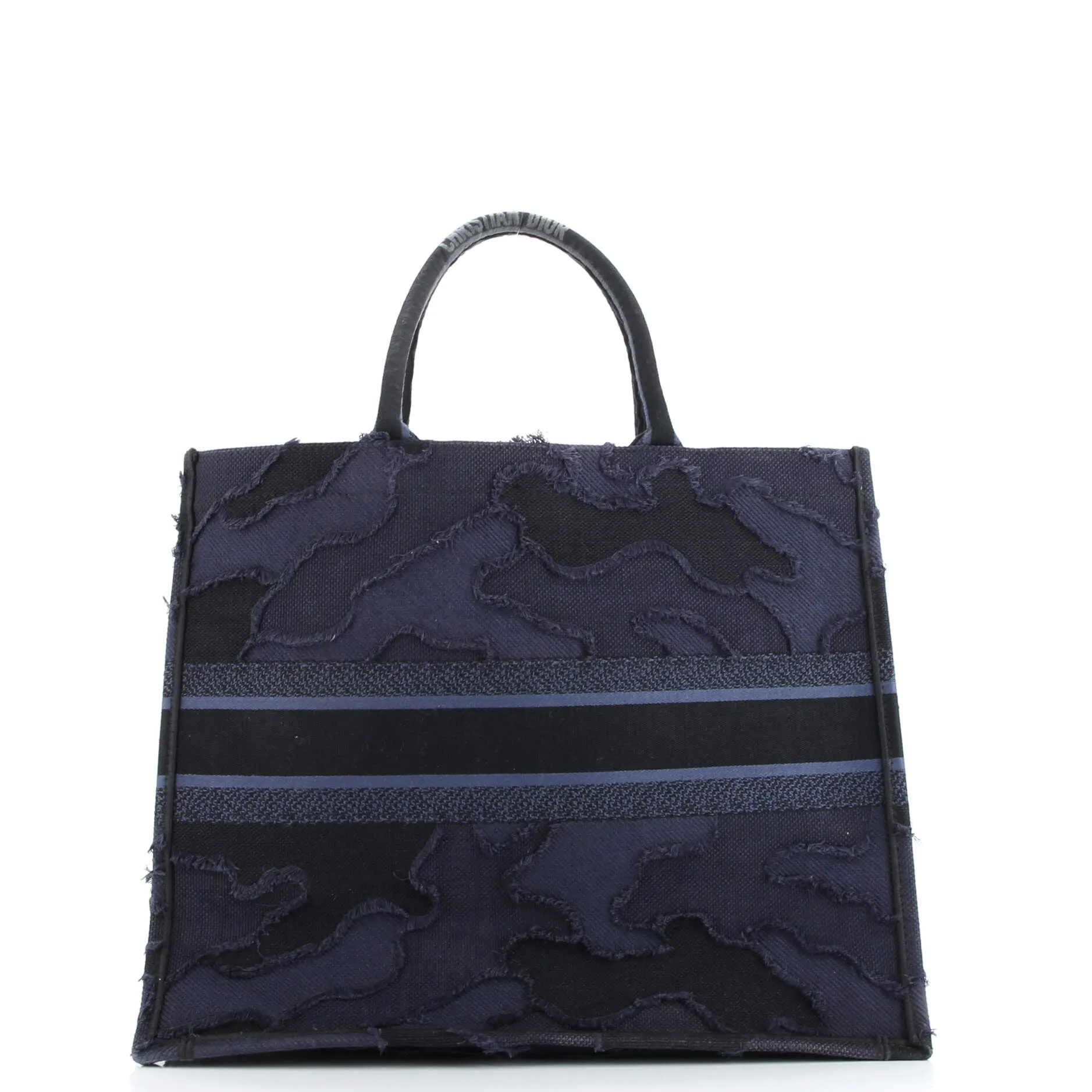 Pre-Loved Christian Dior Book Tote Camouflage Embroidered Canvas Large sold by Zulily product image thumbnail 3