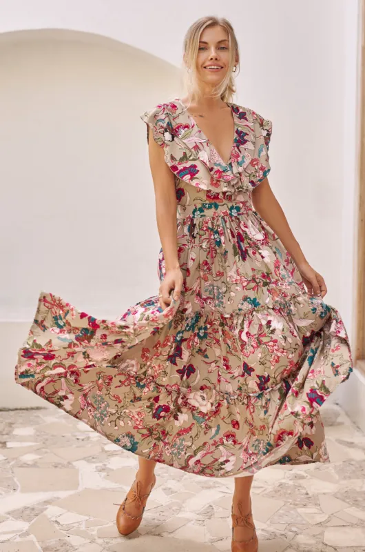 Bali ELF Looking Back Ruffle Midi Dress (Sale) sold by Zulily