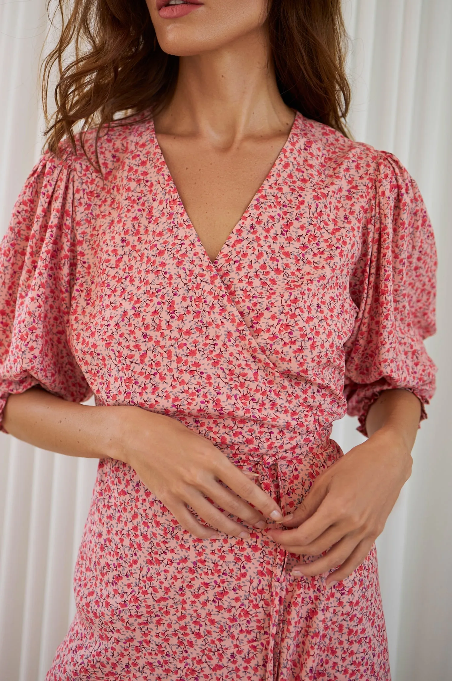 Bali ELF Set Sail Puff Sleeve Wrap Cotton Dress (Sale) sold by Zulily product image thumbnail 5