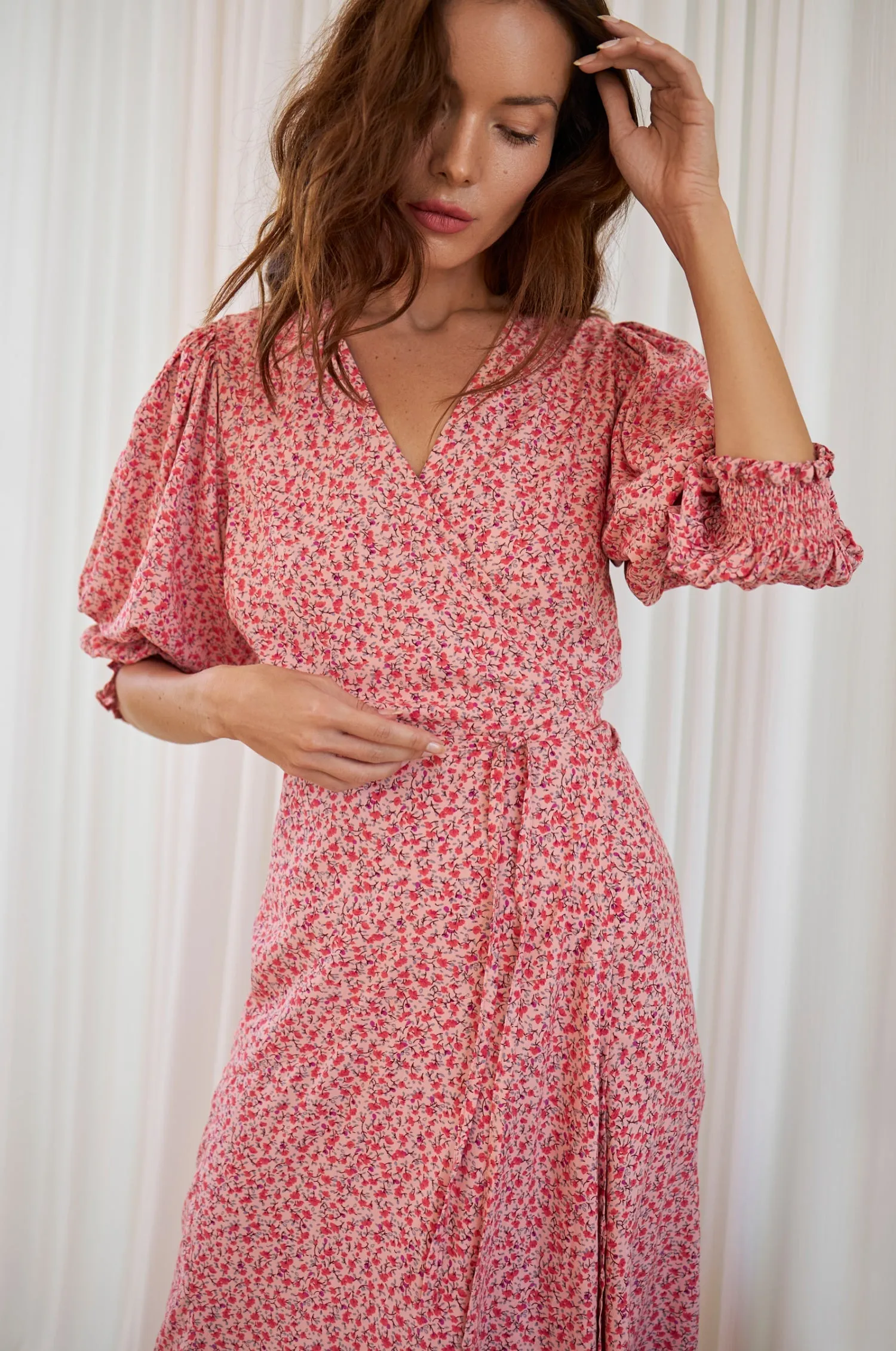 Bali ELF Set Sail Puff Sleeve Wrap Cotton Dress (Sale) sold by Zulily product image thumbnail 2