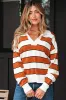 Valeria Stripe Ribbed Polo Collar Drop Shoulder Sweater by Threaded Pear sold by Zulily