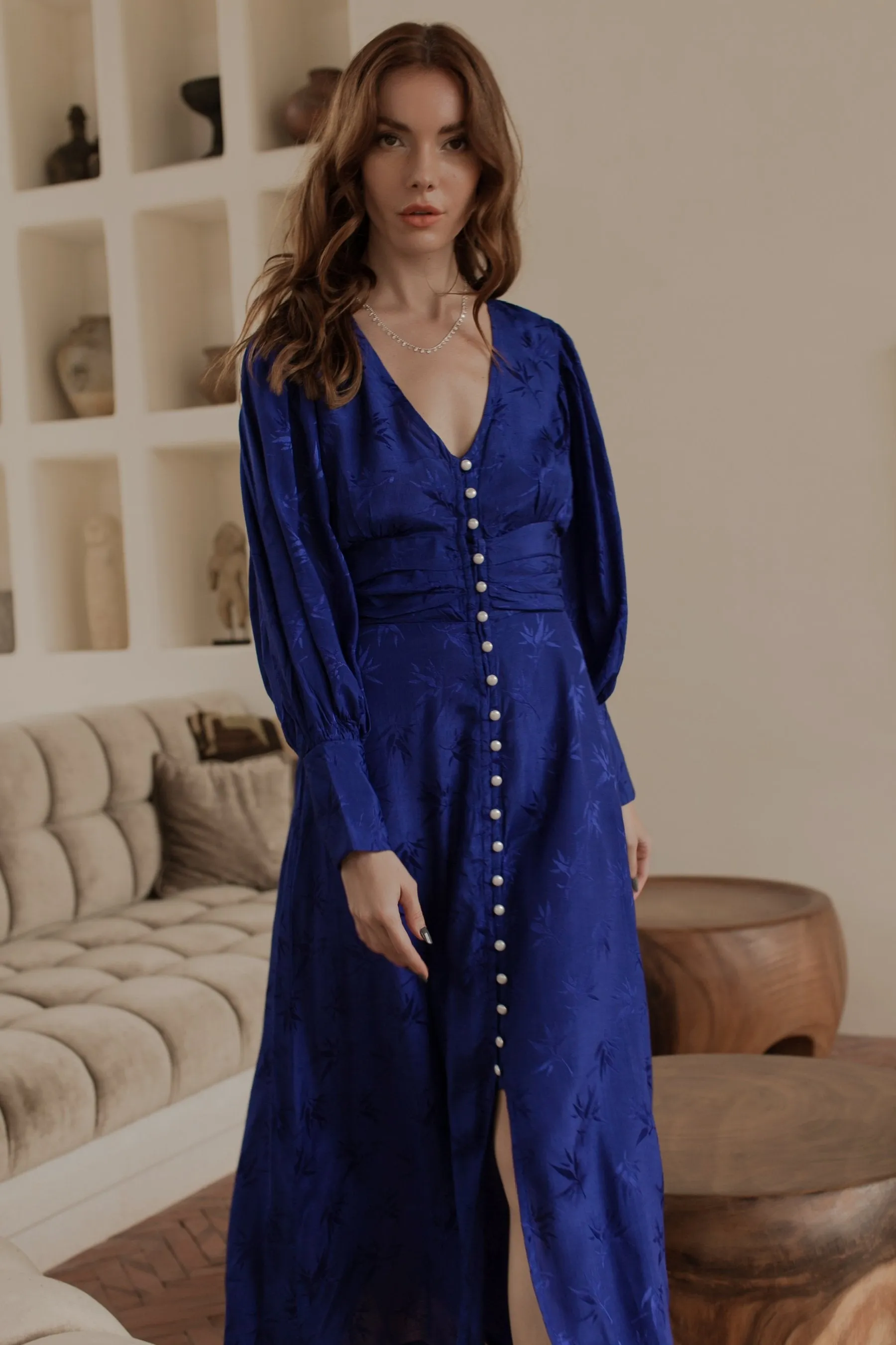 Juliette Pearl Buttons Midi Dress by Bali ELF sold by Zulily product image thumbnail 3