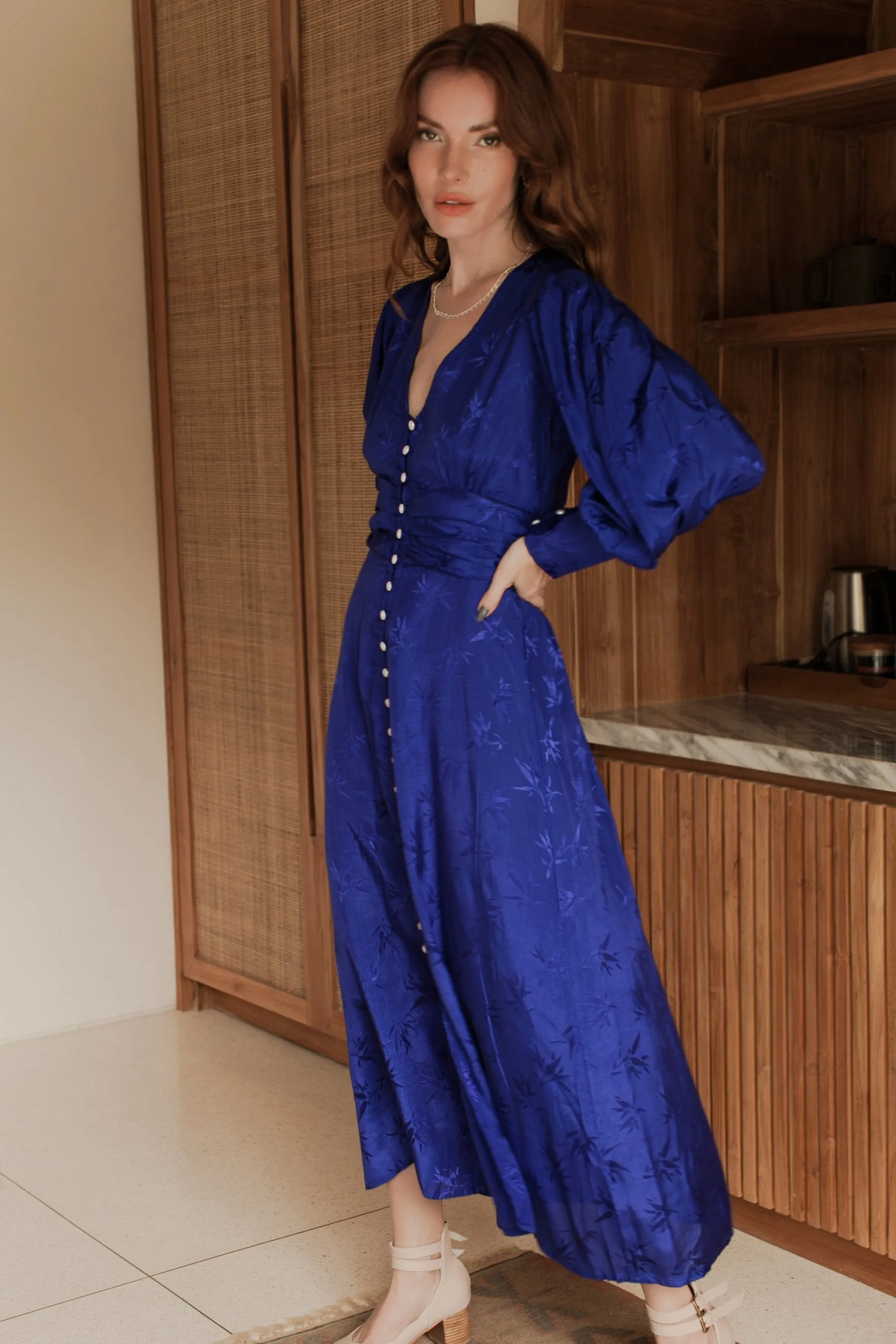 Juliette Pearl Buttons Midi Dress by Bali ELF sold by Zulily