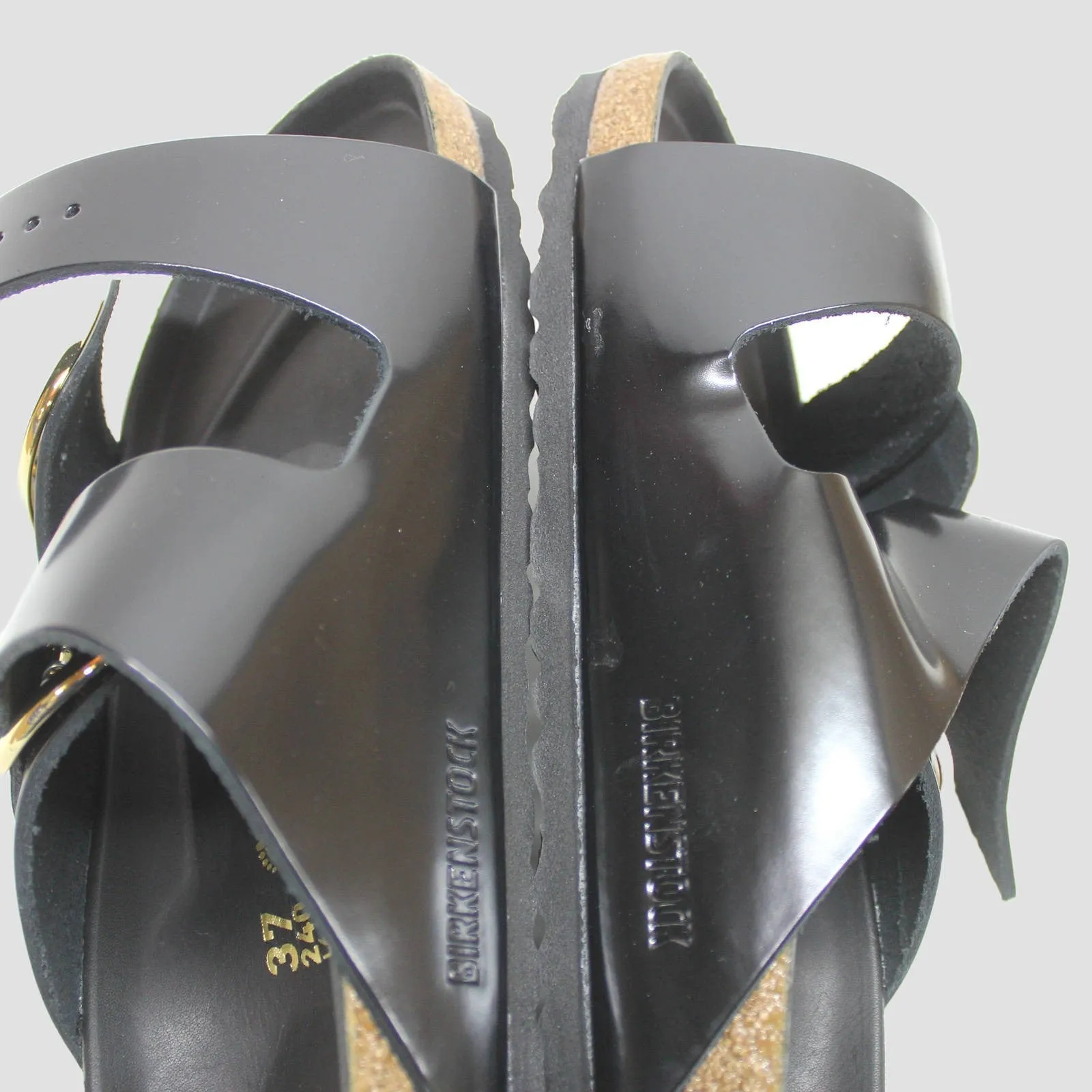 Birkenstock Arizona Big Buckle Natural Leather Patent High Shine Black sold by Zulily product image thumbnail 3