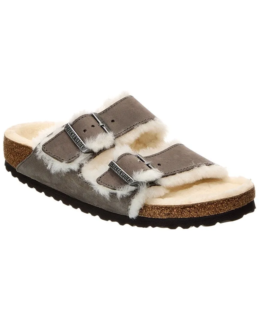 Birkenstock Arizona Shearling Oiled Leather Iron sold by Zulily