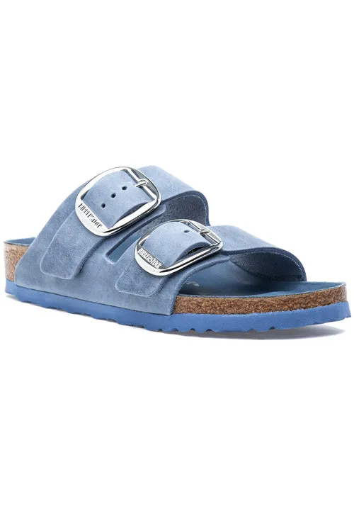 Birkenstock Arizona Big Buckle Oiled Leather Dusty Blue sold by Zulily