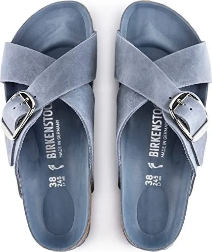 Birkenstock Siene Big Buckle Oiled Leather Dusty Blue sold by Zulily product image thumbnail 2