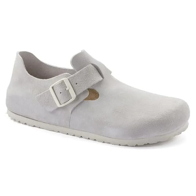 Birkenstock London Suede Leather Antique White made by Birkenstock