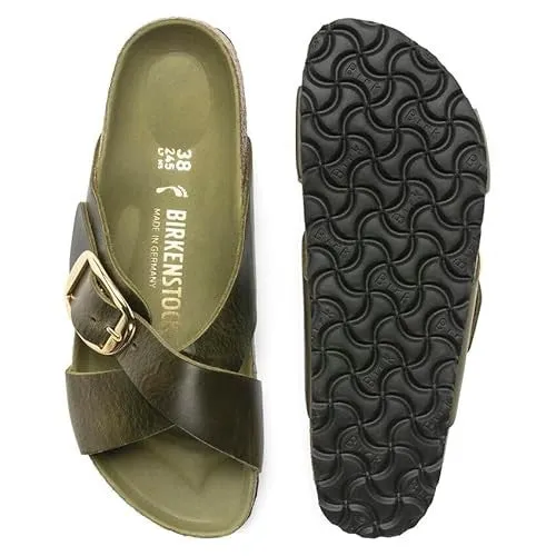 Birkenstock Siena Big Buckle Oiled Leather Olive Green sold by Zulily product image thumbnail 2
