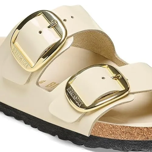 Birkenstock Arizona Big Buckle Natural Leather Patent High Shine Ecru sold by Zulily product image thumbnail 2