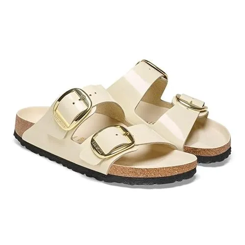 Birkenstock Arizona Big Buckle Natural Leather Patent High Shine Ecru sold by Zulily product image thumbnail 3