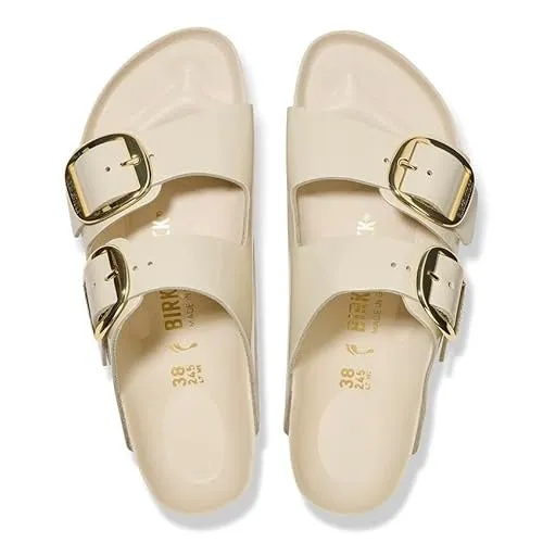 Birkenstock Arizona Big Buckle Natural Leather Patent High Shine Ecru sold by Zulily product image thumbnail 4