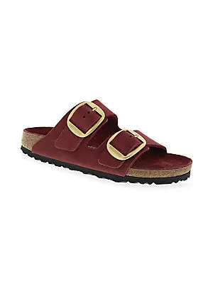Birkenstock Arizona Big Buckle Nubuck Leather Vermouth sold by Zulily