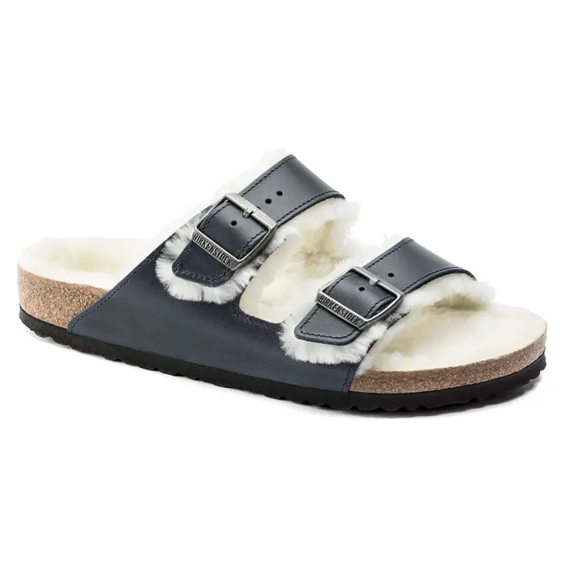 Birkenstock Arizona Shearling Oiled Leather Sandals sold by Zulily