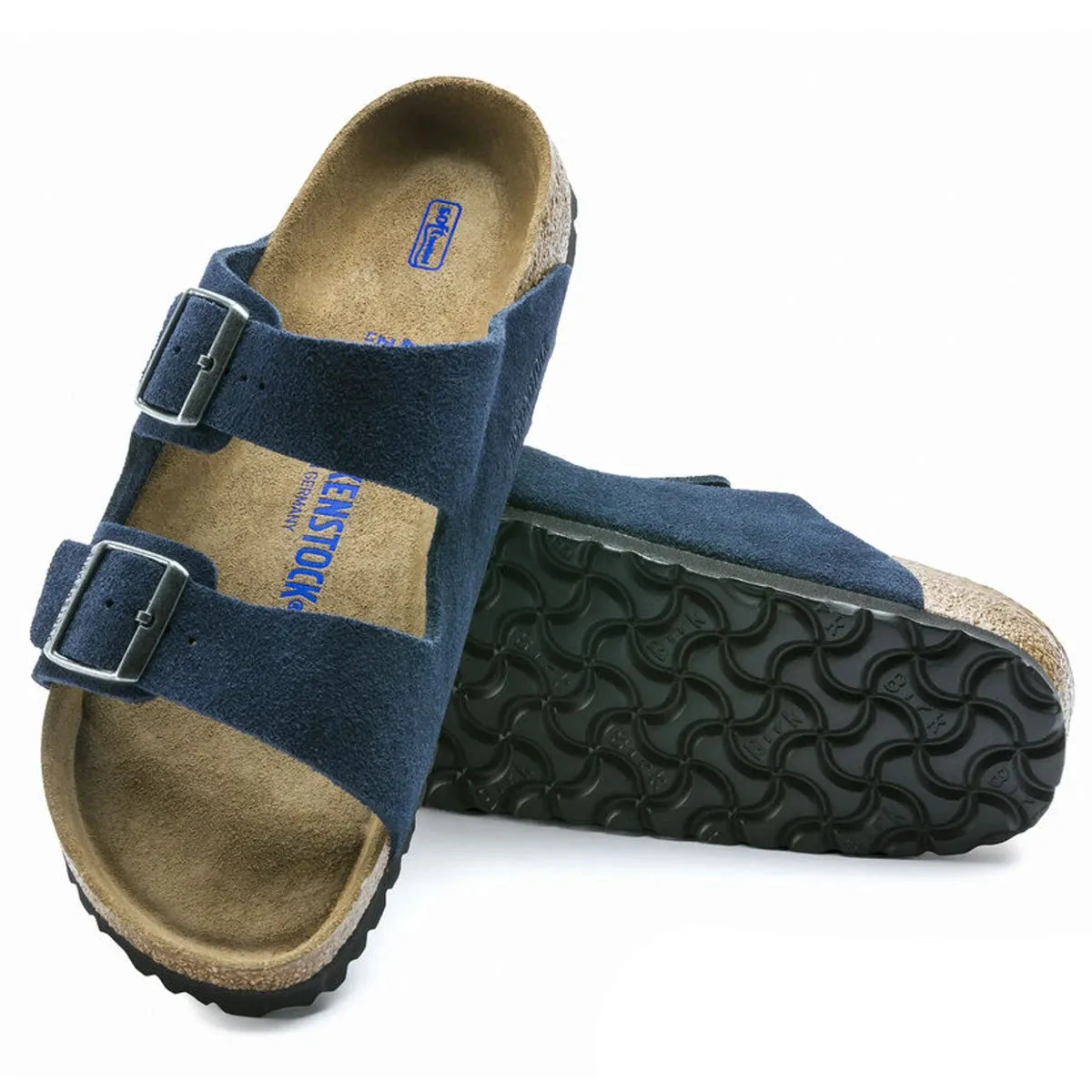 Birkenstock Arizona Soft Footbed Suede Leather Sandals Night/Black 45 Regular/Wide sold by Zulily product image thumbnail 2