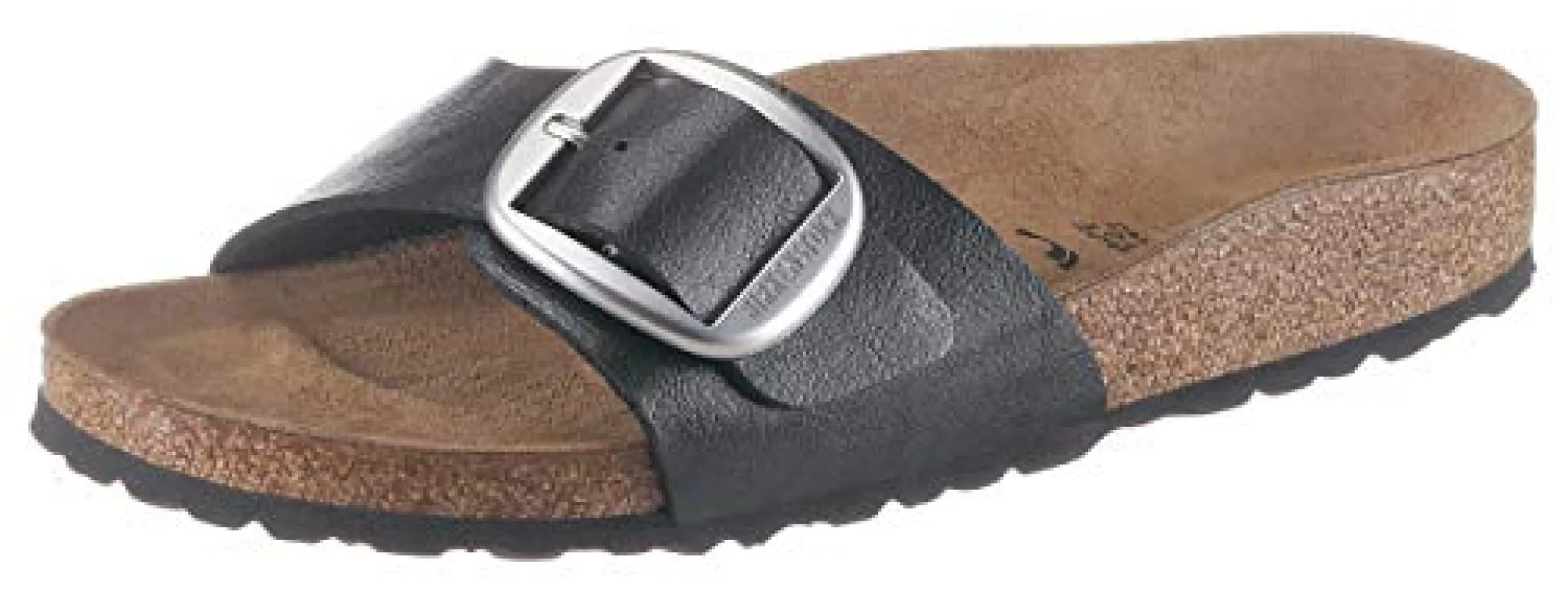 Birkenstock Madrid Big Buckle Oiled Leather Black sold by Zulily