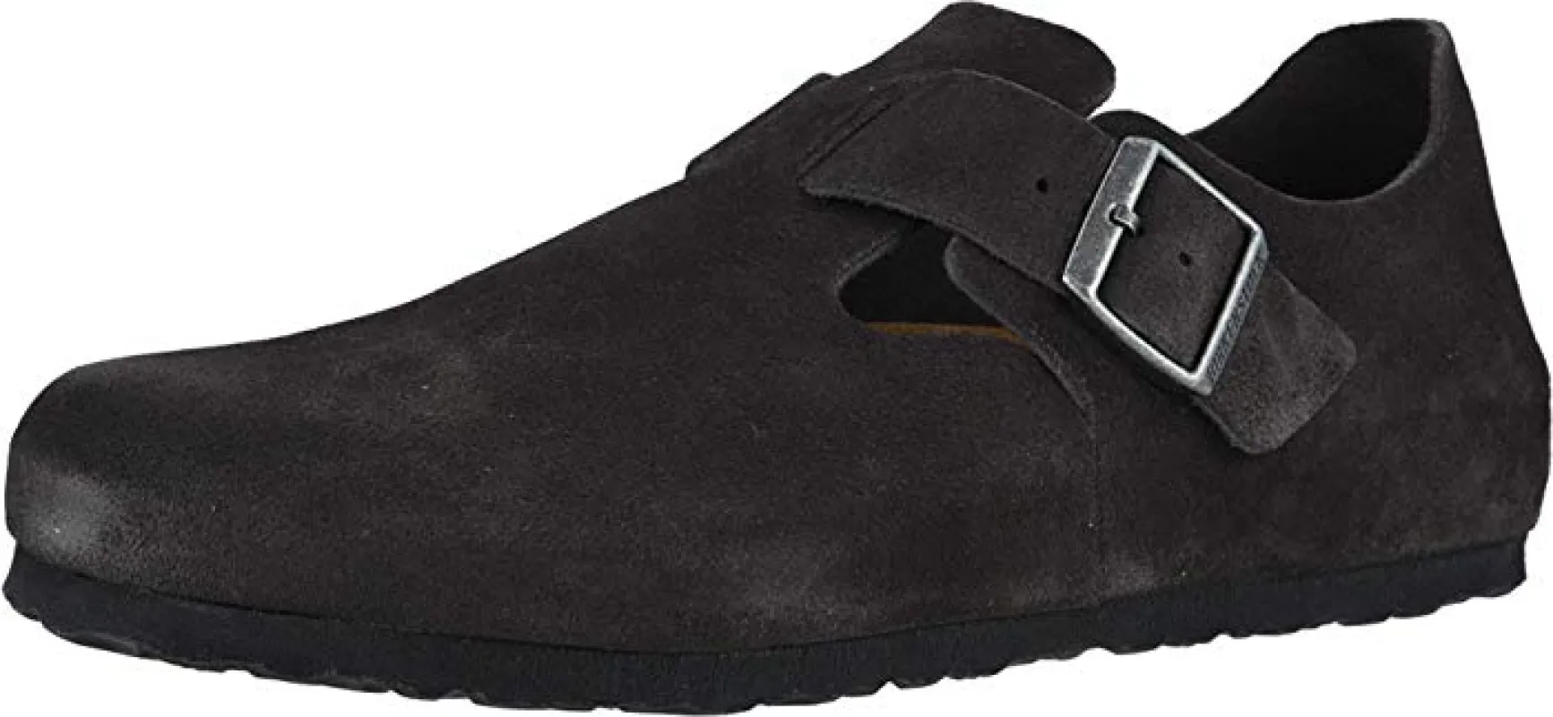 Birkenstock London Suede Leather Gunmetal sold by Zulily