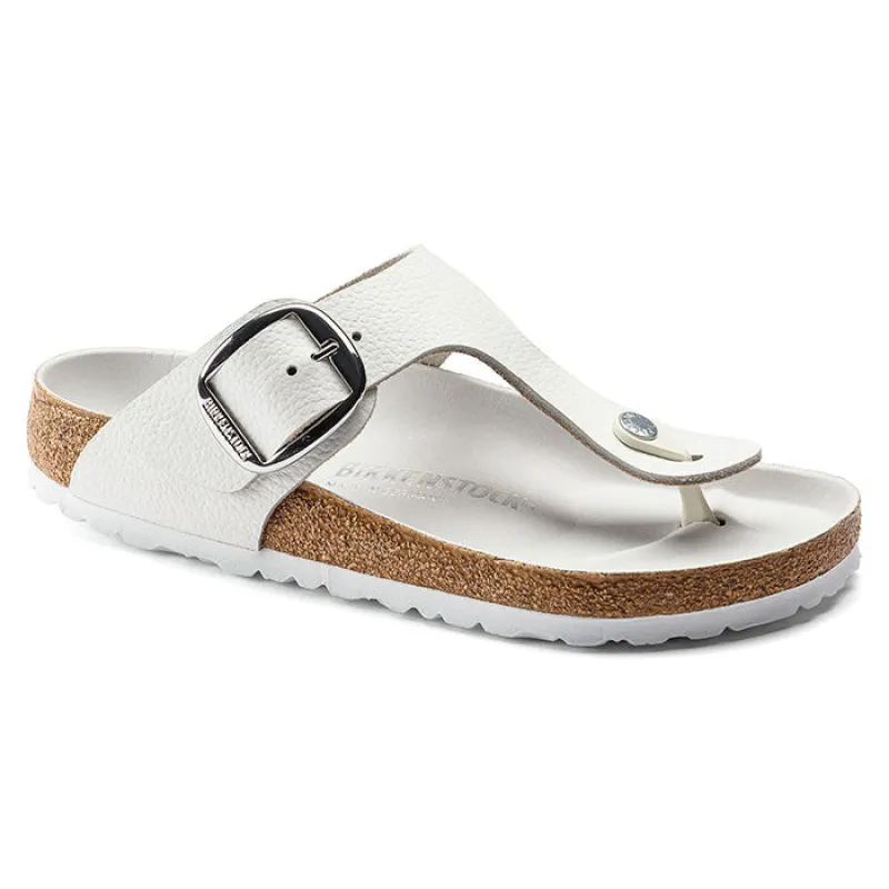 Birkenstock Gizeh Big Buckle Leather White sold by Zulily