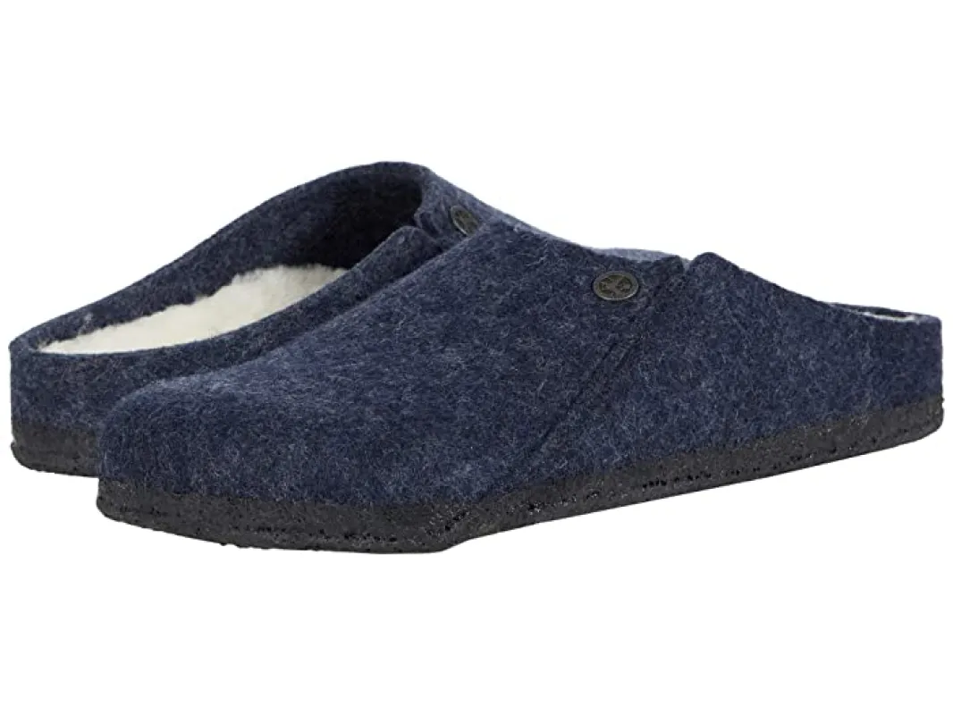 Birkenstock Zermatt Shearling Wool Felt Dark Blue sold by Zulily