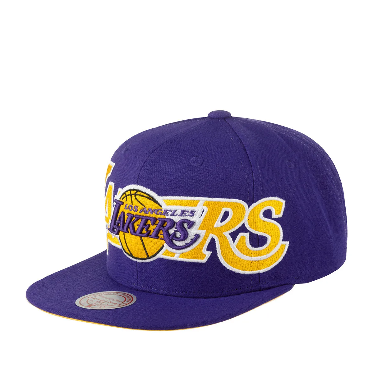 Men's Mitchell & Ness Nba Full Frontal Snapback Lakers - Purple sold by Zulily